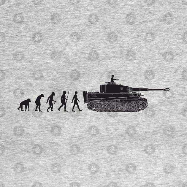 Humorous design on the theme of evolution and tanks by FAawRay